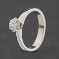 Pre-Owned 18ct White Gold 0.50ct Brilliant Cut Diamond Solitaire Ring 41482861