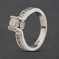 Pre-Owned Platinum Brilliant Cut Diamond Shoulder Set Solitaire Ring 41482885