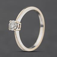 Pre-Owned 18ct White Gold 0.33ct Brilliant Cut Diamond Solitaire Ring 41482886
