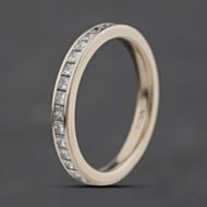 Pre-Owned 18ct White Gold 0.50ct Princess Cut Diamond Half Eternity Ring 41482897