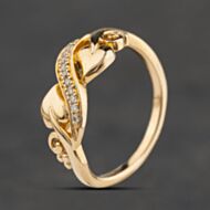 Pre-Owned Clogau 18ct Yellow Gold 0.05ct Brilliant Cut Diamond Dress Ring 41482903