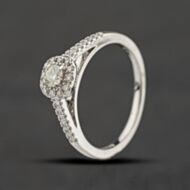 Pre-Owned 18ct White Gold 0.50ct Brilliant Cut Diamond Cluster Ring 41482907