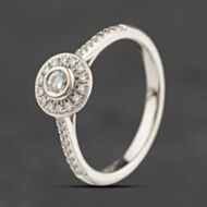 Pre-Owned 18ct White Gold 0.30ct Brilliant Cut Diamond Round Cluster Ring 41482909