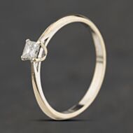 Pre-Owned 18ct White Gold 0.25ct Princess Cut Diamond Solitaire Ring 41482923