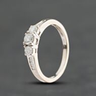 Pre-Owned 9ct White Gold 0.50ct Brilliant Cut Diamond Three Stone Ring 41482943