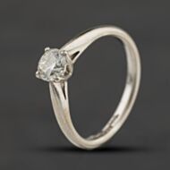 Pre-Owned Platinum Certificated 0.46ct Brilliant Cut Diamond Solitaire Ring 41482949