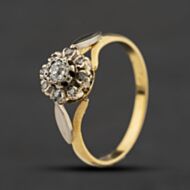 Pre-Owned Vintage Yellow Gold 0.25ct Diamond Round Cluster Ring 41482956
