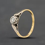 Pre-Owned Vintage Yellow Gold Brilliant Cut Diamond Solitaire Ring 41482986