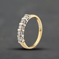 Pre-Owned 18ct Yellow Gold 0.25ct Brilliant Cut Diamond Five Stone Ring 41483010