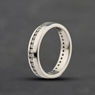 Pre-Owned Platinum 0.50ct Brilliant Cut Diamond Channel Set Band Ring 41483022