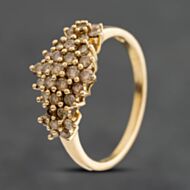 Pre-Owned 9ct Yellow Gold Brilliant Cut Diamond Cluster Ring 41483052