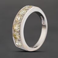 Pre-Owned 18ct White Gold 2.20ct Brilliant Cut Diamond Half Eternity Ring 41483176