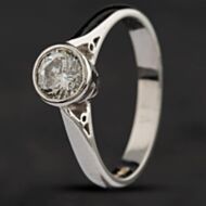 Pre-Owned Platinum 0.50ct Brilliant Cut Diamond Solitaire Ring 4148326