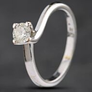 Pre-Owned 18ct White Gold 0.38ct Brilliant Cut Diamond Solitaire Ring 4148411