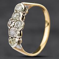 Pre-Owned Vintage Yellow Gold Diamond Half Eternity Ring 4148421
