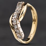 Pre-Owned 18ct Yellow Gold Diamond Crossover Ring 4148440