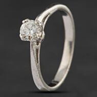 Pre-Owned 9ct White Gold 0.35ct Brilliant Cut Solitaire Ring 4148497