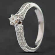 Pre-Owned 18ct White Gold 0.20ct Brilliant Diamond Solitaire Ring 4148521