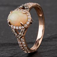 Pre-Owned Le Vian Rose Gold Opal and Diamond Ring 4148540