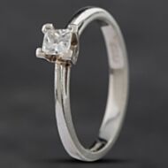 Pre-Owned Platinum 0.28ct Princess Cut Diamond Solitaire Ring 4148953