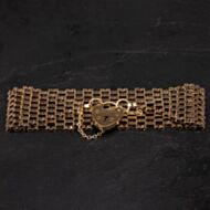 Pre-Owned 9ct Yellow Gold 7 Inch 8 Bar Gate Bracelet 4153289