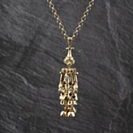 Pre-Owned 9ct Yellow Gold Cubic Zirconia Clown Gemstone Pendant & 24 Inch Belcher Chain 415602163141