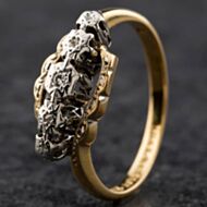 Pre-Owned Yellow Gold Diamond Crossover Ring 4158018