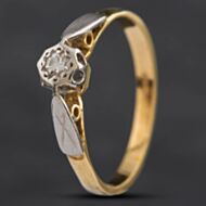 Pre-Owned Vintage Yellow Gold Diamond Solitaire Ring 4158865