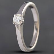 Pre-Owned 18ct White Gold 0.25ct Brilliant Cut Diamond Solitaire Ring 4158880