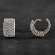 Pre-Owned 9ct White Gold Cubic Zirconia Ear Cuff Earrings 4165363