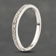 Pre-Owned 9ct Yellow Gold 0.05ct Diamond Half Eternity Ring 41671583