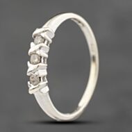Pre-Owned 9ct White Gold 0.10ct Diamond Three Stone Ring 41671602