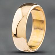 Pre-Owned Vintage 22ct Rose Gold D Shape 6mm Plain Wedding Ring 41871008