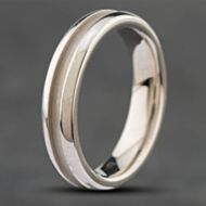 Pre-Owned 18ct White Gold Matt & Polished 4mm Plain Wedding Ring 41871038