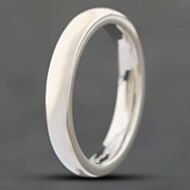 Pre-Owned 18ct White Gold Court Shape 3mm Plain Wedding Ring 41871088