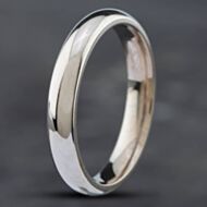 Pre-Owned 18ct White Gold Court Shape 3mm Plain Wedding Ring 41871120