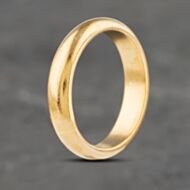 Pre-Owned 22ct Yellow Gold D Shape 4mm Plain Wedding Ring 41871185