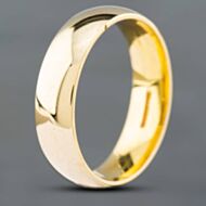 Pre-Owned 18ct Yellow Gold Court Shape 5mm Plain Wedding Ring 41871294