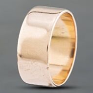 Pre-Owned Antique 9ct Rose Gold 9mm Plain Wedding Ring 41871311