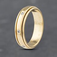 Pre-Owned 18ct Yellow Gold 0.50ct Diamond Rubover 4.6mm Wedding Ring 41871404