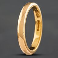 Pre-Owned 22ct Yellow Gold Court 3mm Plain Wedding Ring 418758129