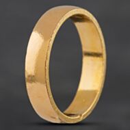 Pre-Owned Vintage 22ct Yellow Gold D Shape 4mm Plain Wedding Ring 4187745