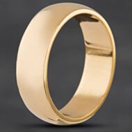 Pre-Owned Vintage 22ct Yellow Gold D Shape 6mm Plain Wedding Ring 4187758