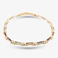 Pre-Owned 14ct Yellow Gold 0.75ct Brilliant Cut Diamond Multi Stone 14 Inch Necklace 4304155115
