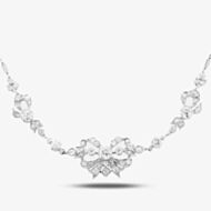 Pre-Owned Niessing Platinum 16 Inch Diamond Set Bow Necklace 4304699
