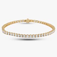 Pre-Owned 14ct Yellow Gold 6.21ct Brilliant Cut Diamond Tennis Bracelet 43070118
