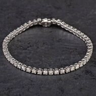 Pre-Owned 14ct White Gold 5.00ct Brilliant Cut Diamond 7 Inch Bracelet 4307059