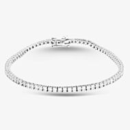Pre-Owned 18ct White Gold 3.00ct Brilliant Cut Diamond 7 Inch Tennis Bracelet 43071007