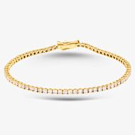 Pre-Owned 18ct Yellow Gold 3.20ct Brilliant Cut Diamond 7 Inch Tennis Bracelet 43071008