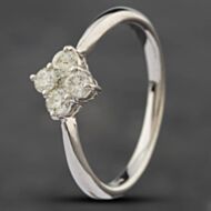Pre-Owned Platinum 0.30ct Brilliant Cut Diamond Four Stone Cluster Ring 43091021